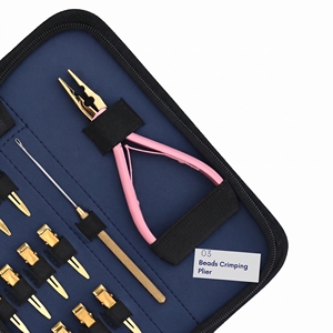 Kit de pinces professionnelles pour extensions capillaires à nano-anneaux, pince à sertir les perles à 2 trous, outil à micro-anneaux, pinces de coiffage - Product Image 5