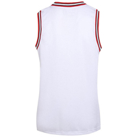 Maillot de basketball sans manches à col ras du cou en polyester 100 % respirant et à séchage rapide, imprimé sur mesure avec logo et nom d'équipe personnalisés