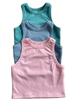 Tank Top Wanita Premium Grosir, Model Crop Pendek Berlengan, Bahan Flanel Berlubang, Produksi Kustom, Setelan Yoga, Bernapas, Cepat Kering
