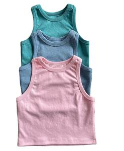 Premium venta al por mayor mujeres rib Tank Top crop top sin mangas de fabricación personalizada traje de yoga transpirable de secado rápido Fitness correr - Product Image 1
