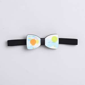 เสื้อปาร์ตี้ลายจุดพร้อมโบว์ไม้และสายแขวนลายสีน้ำตาลแดง - Product Image 4