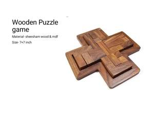 Jeu de logique éducatif en bois, puzzle de vaisselle, casse-tête pour enfants, jouet d'intelligence, divertissement familial, finition polie - Product Image 5