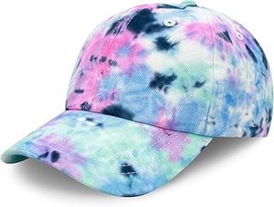 Gorra de Béisbol Ajustable de 6 Paneles con Estampado Tie-Dye, de Algodón, Unisex, Estilo Casual para Primavera/Verano - Product Image 6