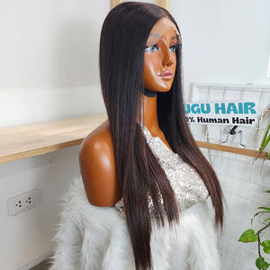 Pelucas Ombre con Frente de Encaje Transparente, Cabello Humano Liso Vietnamita Virgen 100% Sin Procesar, Peluca Frontal de Encaje 5x5 Pre-Arrancada 200% - Product Image 2