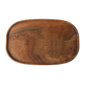 Plateau de service en bois de noyer de qualité supérieure assiette en bois Durable pour la cuisine à la maison servant des plats de boissons - Product Image 1