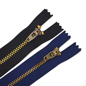 Wholesale Custom Size Color 3# 5# 8# 10# Short Women Denim Auto <b>Lock</b> Metal Back <b>Zip</b> Jacket Jeans Men Zipper for Jeans - Product Image 1