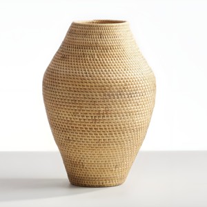 Decorative rattan flower pots handmade vase <b>tall</b> gold vases for wedding <b>table</b> centerpieces - Product Image 3