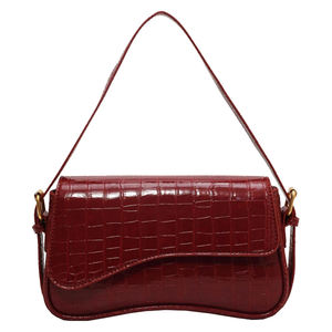 Sac à bandoulière en cuir PU à motif crocodile pour femme, avec sangle réglable et rabat, idéal pour les voyages quotidiens - Product Image 1