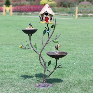 Mangeoire à oiseaux décorative en métal, à suspendre, pour jardin, extérieur, maison, patio - Product Image 1
