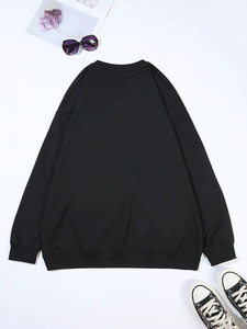 เสื้อฮู้ดผู้หญิงลายแมวน่ารัก พิมพ์ลายเสื้อสเวตเชิ้ตผ้าฟลีซแขนยาวสำหรับผู้หญิง แฟชั่นเสื้อผ้ากีฬาให้ความอบอุ่นแบบพื้นฐาน - Product Image 2