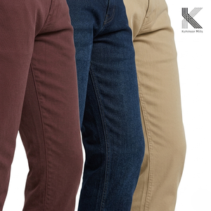 Pantalon chino homme coupe ajustée sur mesure - Pantalon en coton bi-extensible VION de qualité supérieure, doux comme de la pêche - Fabricant OEM de marque privée - Product Image 3