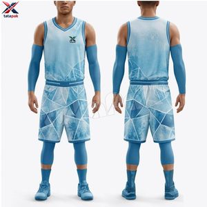 Ensemble de maillot de basket-ball sublimé Tatapak, col en V, sans manches, vêtements de sport respirants pour adultes, toutes saisons - Product Image 4