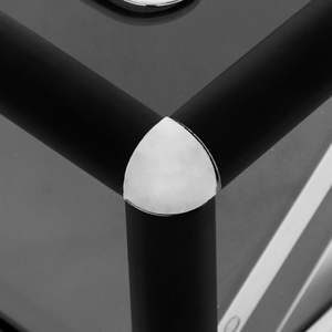 ABS cosmétique portatif en aluminium noir SM-1923 de cas/finition à carreaux acrylique - Product Image 6