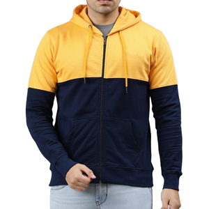 Sudadera con Capucha para Hombre, Diseño Color Block, Cierre Frontal con Cremallera, Bolsillos, Tejido de Algodón, Corte Regular, Estilo Casual, Otoño-Invierno 2026 - Product Image 1