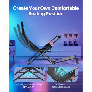 Support de volant de course portable et pliable pour chaise de gaming, compatible avec les simulateurs de conduite, largeur de siège 18,5 pouces - Product Image 5