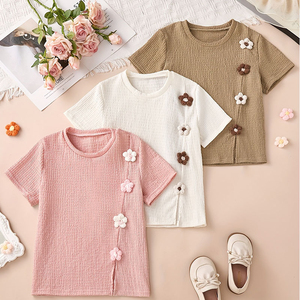 T-shirts en tricot à col rond pour garçons, doux, respirants, vêtements décontractés pour enfants - Product Image 2