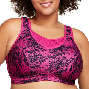 Sujetador Deportivo de Alta Calidad para Mujer, Talla Grande, Ligero, con Logotipo Frontal, para Gimnasio, Yoga, Ejercicio, Correr al Aire Libre, Tejido Transpirable Acanalado - Product Image 1