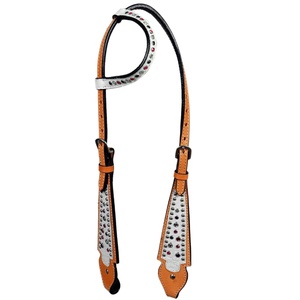 Cale à une oreille en cuir de vache de qualité supérieure faite à la main avec goujon en cristal Quincaillerie en acier inoxydable Fabricant direct - Product Image 2