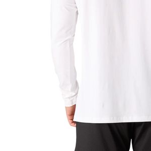 Men's <b>White</b> Long Sleeve T Shirt Soft Cotton Crew Neck Casual Sportswear Training Fitness Lifestyle Fashion Top - Product Image 4
