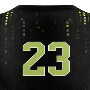 Camiseta de Softbol sin Mangas con Sublimación Total, Color Negro Verde Neón, Impresión Digital, Uniforme Personalizado para Equipo con Número en la Espalda - Product Image 6