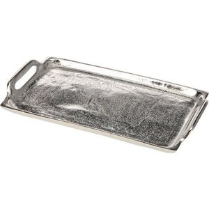 Restaurant Supplies Metal Serving <b>Tray</b> With Handles Brushed Finish Solid Design Decorative <b>Trays</b> Residential Use Modern Decor - Product Image 1