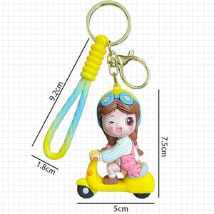 Cute Cartoon Rubber Electric Bike <b>Keychain</b>-Durable & Eco-Friendly for Bags & Keys Bike Lovers - Product Image 4