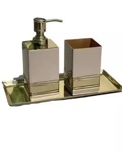 Kit de Accesorios de Baño, Dispensador de Jabón Metálico, Porta Cepillos de Dientes, Dispensador de Toallitas - Product Image 4