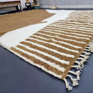 High Quality Double <b>Colour</b> Rug Handmade Moroccan Big Size Rug 8x10 Feet Carpet Tufted For Home Decor Genuine Wool Rug - Product Image 1