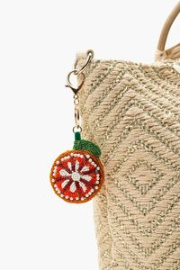 Colorful Floral Embroidery Beaded <b>Keychain</b> Handmade for Purse Charms Backpack Decorations and Key Ring Accessories - Product Image 5
