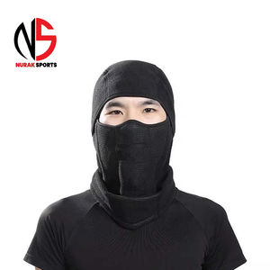 Balaclava noire unisexe à motif uni, taille personnalisable, pour affichage intégral du visage, vente en gros chez Nurak Sport - Product Image 6