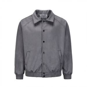 Chaqueta Cortavientos de Alta Calidad para Hombre, Chaqueta Bomber de Piel Sintética con Cuello Camisero Personalizado, Estilo Urbano - Product Image 1