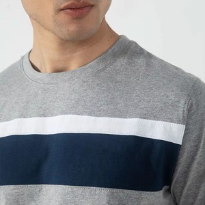 Men Sports Tops + Long Pants 2 Piece <b>Set</b> Tracksuit Long Sleeve O-neck Collar <b>Sweater</b> Color Matching Striped Casual Suits - Product Image 6