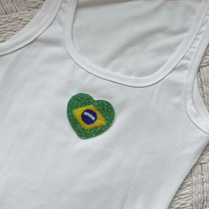 เสื้อยืดประดับลูกปัดลายคาวเกิร์ลแฮท งานแฮนด์เมด สไตล์โรดีโอตะวันตก สำหรับผู้หญิง - Product Image 1