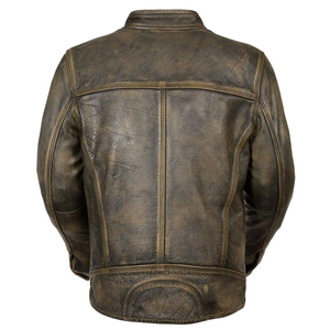 Men Leather Jacket High Quality Leather <b>Coat</b> Premium Comfortable Lining Durable Outerwear Classic Design For Winter Travel - Product Image 6