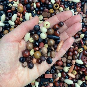 Perles carrées en bois naturel, couleurs mélangées, perles d'espacement pour la fabrication de bracelets, bijoux DIY, artisanat - Product Image 2