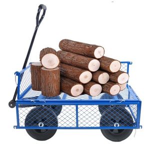 Carriola resistente resistente a ruota singola in acciaio per giardino Utility carriola resistente per un facile trasporto di legna da ardere strumenti per il paesaggio all'aperto - Product Image 4