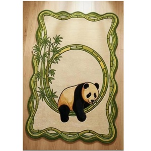 Anti-Slip Natural Ultra Soft High Pile Hand Tufted Wool Carpet Secure Backing Abstract Eco-Friendly for Home Commercial Use - Product Image 1