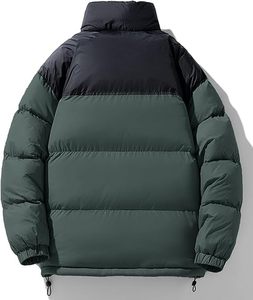 Custom Wholesale Mens Two Tone <b>Puffer</b> <b>Jacket</b> Stand Collar Winter Heavyweight Warm Bubble Coat OEM ODM - Product Image 3