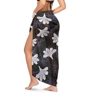 Paréo de plage imprimé sur mesure Pua Naupaka pour femme, idéal pour les vacances, maillot de bain et couvre-maillot de bain - Product Image 4