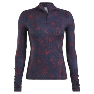 Navy Blue Sublimation Quarter Zip Long Sleeve Shirt Women's Golf Pullover Printed <b>Athletic</b> Top Outdoor Sportswear Casual - Product Image 1