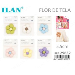 Fiore in Tessuto ILAN 5,5cm Accessorio Decorativo per Artigianato - Product Image 1