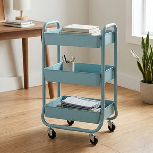 Carro de herramientas de utilidad rodante de metal resistente de 3 niveles al por mayor - Product Image 6