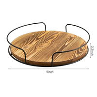 Langlebiger Moderner Mango-Holz Lazy Susan Drehbarer Organizer Küchenarbeitsplatte Vorratsregal Lebensmittelbehälter Gewürzregal Drehbares Regal