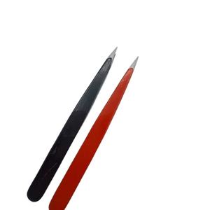 Pinzas de Cejas de Acero Inoxidable Curvadas Hechas a Mano de Primera Calidad de Marca de Lujo Personalizadas, Modelo Pakistan 281 con Punta de Plástico - Product Image 2