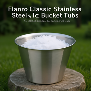 Secchiello per il ghiaccio Flanero Classic in acciaio inossidabile da 1,5 litri, resistente alla ruggine, per feste ed eventi - Product Image 3