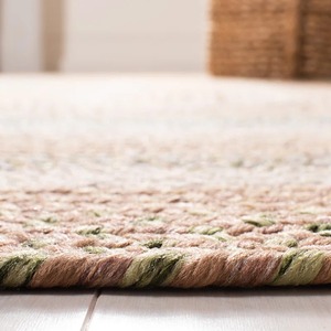 Alfombra Ovalada de Fibra Natural Trenzada, Estilo Rústico, con Base Antideslizante para Sala de Estar - Product Image 3