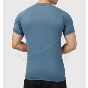 Camiseta de compresión para hombre, ropa deportiva que absorbe la humedad, para gimnasio y rendimiento deportivo, camiseta deportiva de compresión para hombre - Product Image 4