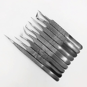 Pinzas para Extensión de Pestañas RMI Shin Black Plasma, Agarre de Diamante, Acero Inoxidable, 10 mm, Antiestáticas, Juego de 9 Puntas Diferentes - Product Image 2