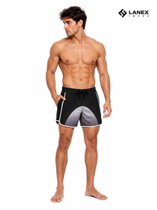 Custom Black Gray Men’s <b>Surf</b> Board Shorts Quick Dry Swim Trunks Sublimation Printed Beach Water Sports Shorts OEM ODM Supplier - Product Image 2