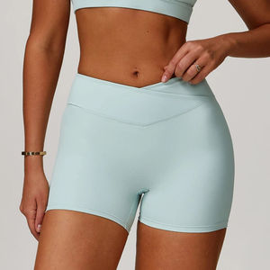 Shorts Deportivos de Cintura Alta para Mujer, Estilo Biker, Sin Costuras, Elásticos, de Compresión, para Yoga, Gimnasio, Ejercicio, con Cintura Ancha - Product Image 2